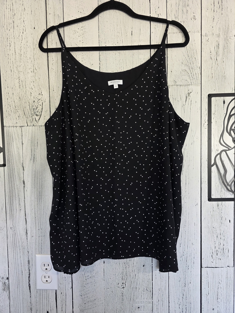 Reitmans R Essentials Polka Dot Layered Tank Top Size 2X Business Office Casual